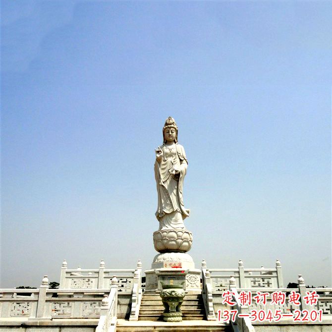 滴水观音大型石雕-景区宗教佛像景观雕塑