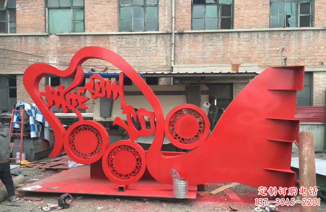 电镀不锈钢景观雕塑