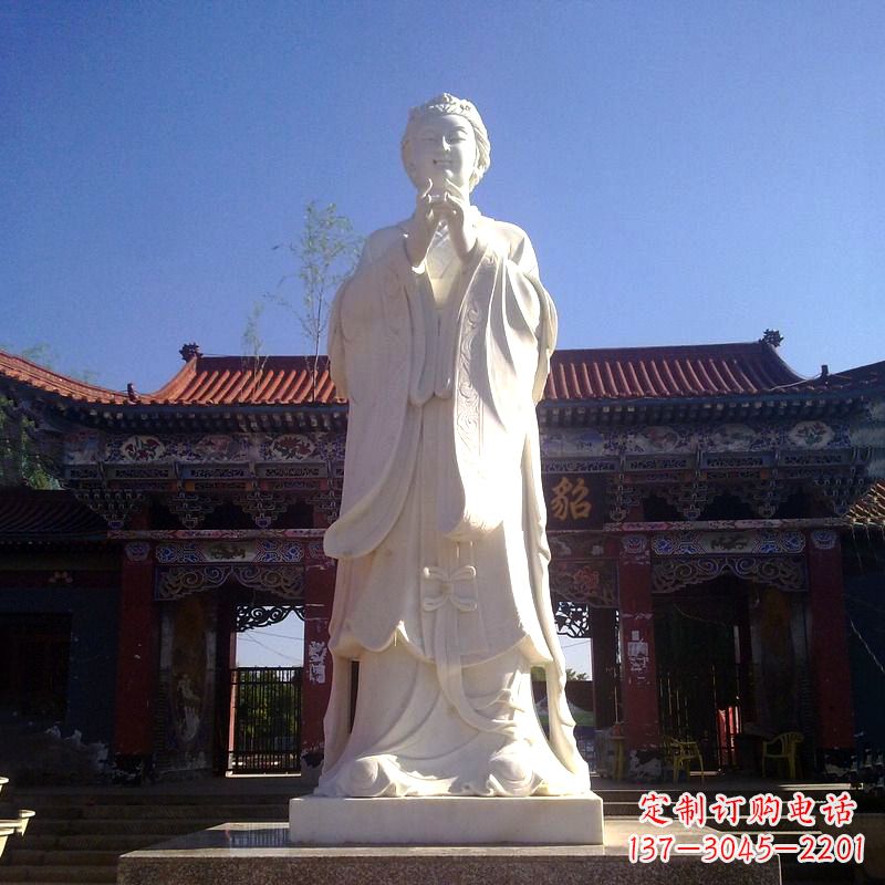 貂蝉汉白玉石雕像-景区园林历史名人古代四大美女