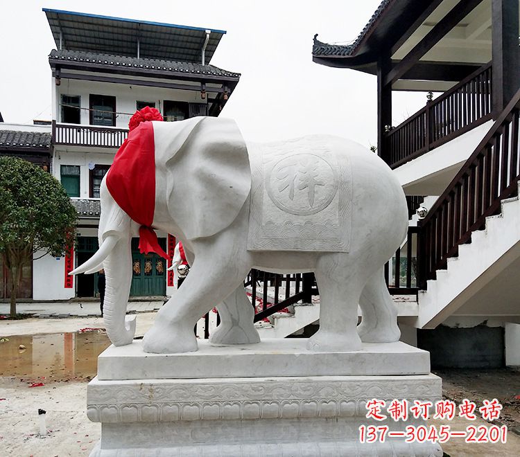 雕石雕大象