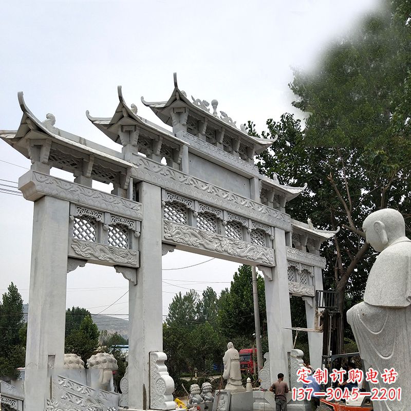 牌坊雕塑——精美、经久耐用的室外装饰艺术 牌坊雕塑——精美、经久耐用的室外装饰艺术