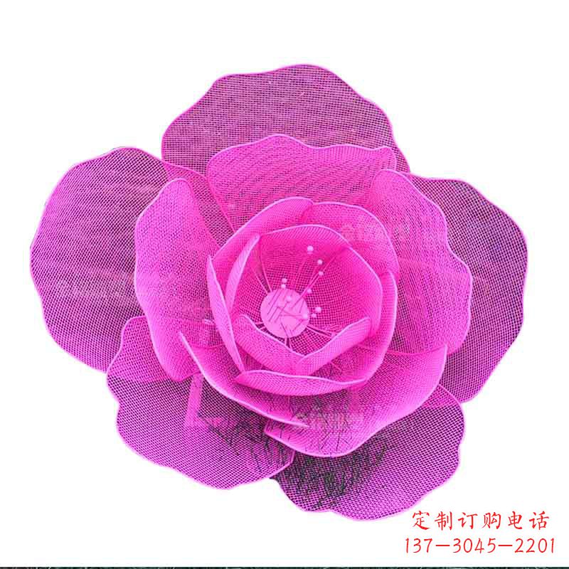 定制不锈钢镂空花朵雕塑定做铁艺玫瑰花金属雕像订景观园林摆件_31
