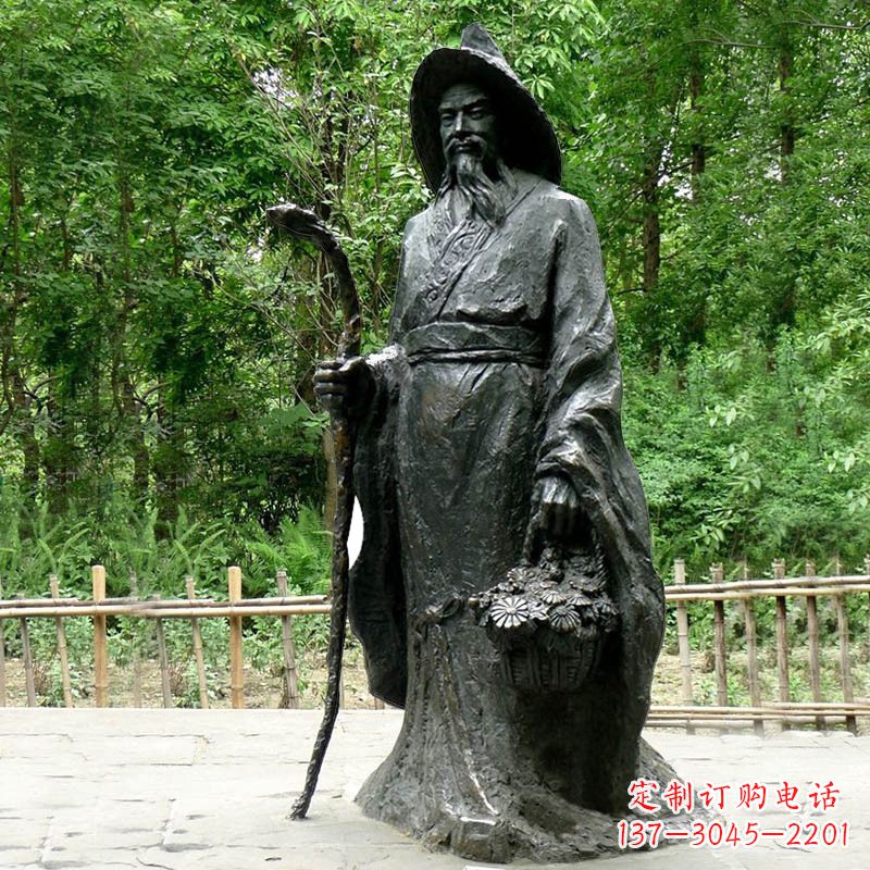 陶渊明雕塑 - 东晋/著名/诗人/铜雕/陶渊明/雕像 陶渊明雕塑 - 东晋/著名/诗人/铜雕/陶渊明/雕像