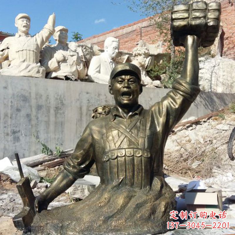 董存瑞仿铜头像雕塑