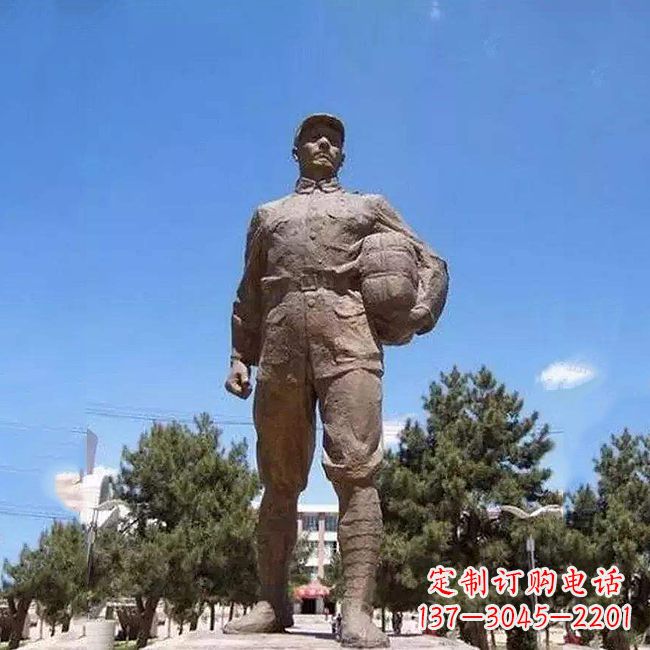 董存瑞石雕像-景区园林英雄人物景观雕塑