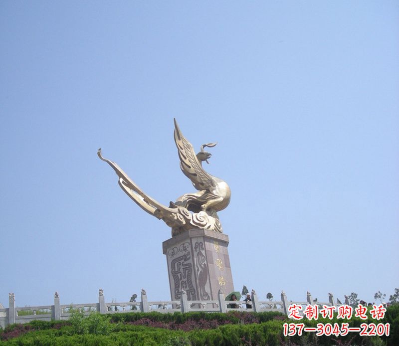 动物凤凰铜雕