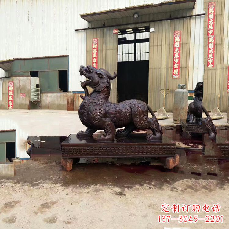 独角兽铸铜雕塑