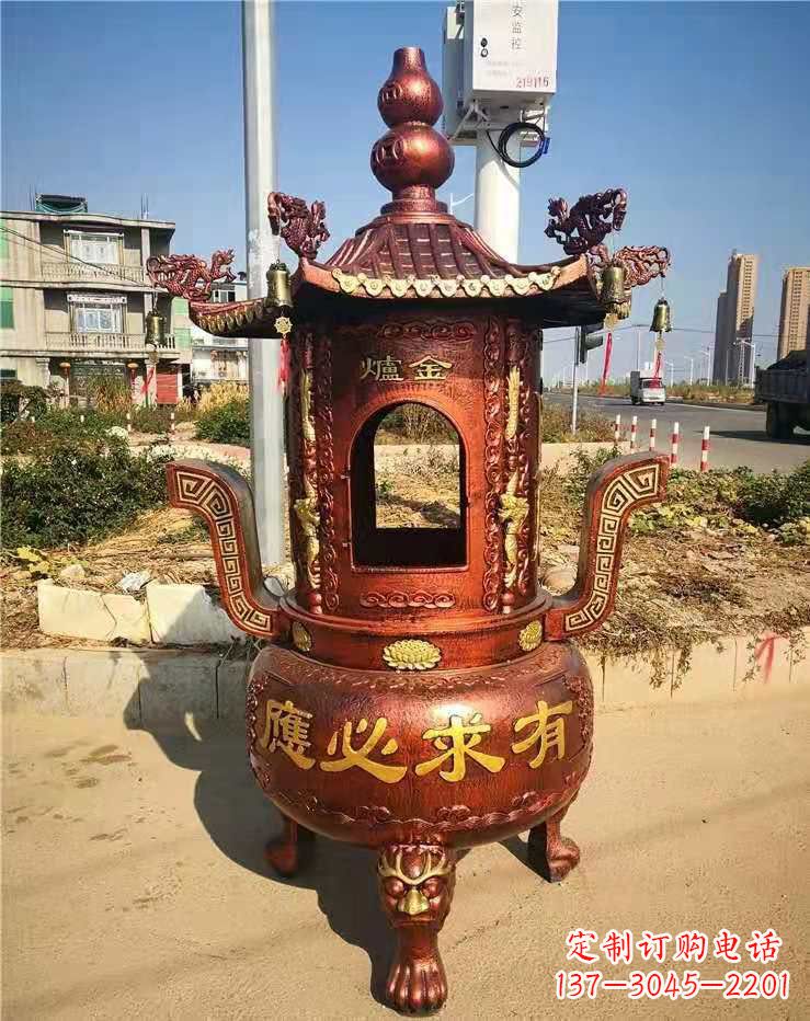 杜浦精制铜香炉雕塑 杜浦精制铜香炉雕塑