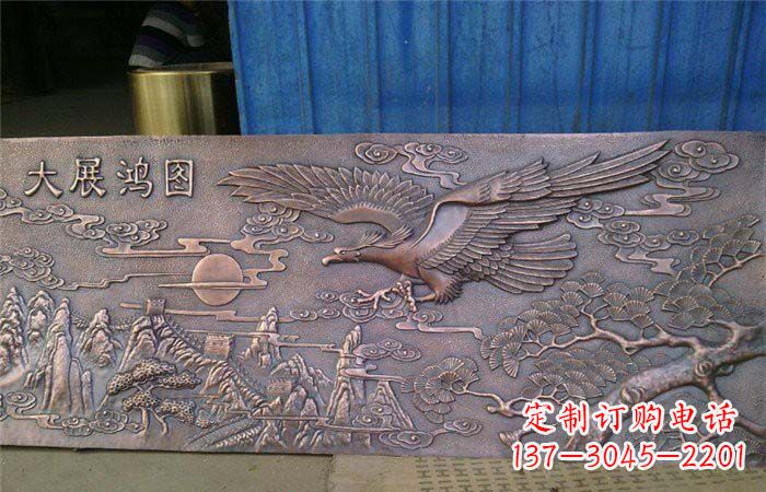 锻铜大展宏图老鹰浮雕