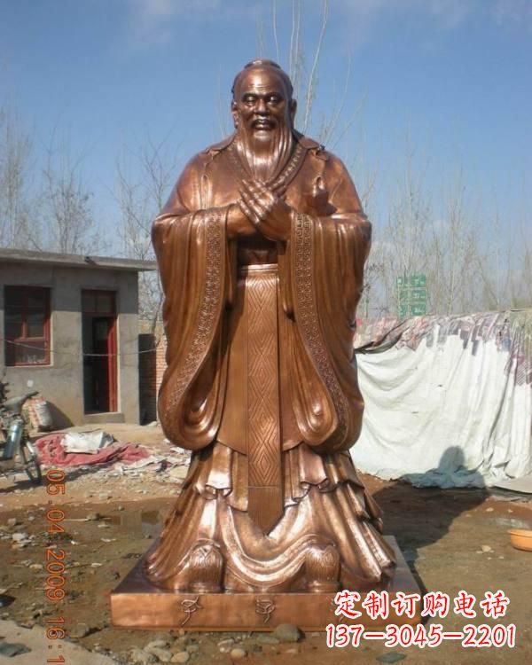 锻铜雕塑孔子 (2)