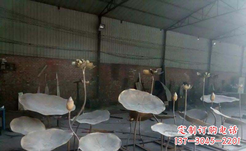 荷花雕塑 - 荷叶/荷花/广场/景观/铜雕 荷花雕塑 - 荷叶/荷花/广场/景观/铜雕