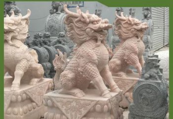 大理石踩球麒麟——传承古代神话的雕塑