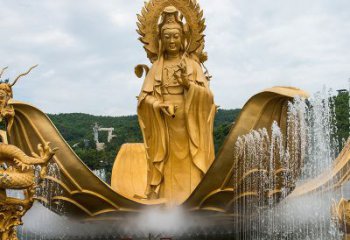 大型观音铜雕景观雕塑