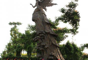 中领雕塑-神话传说中的精卫海景观雕塑