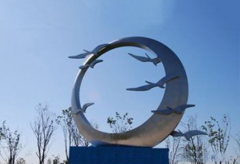 大雁不锈钢景观雕塑