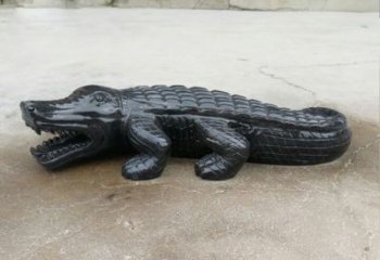 经典鳄鱼景观石雕