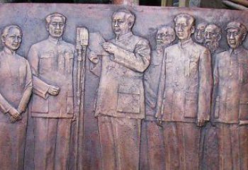 锻铜开国大典伟人浮雕