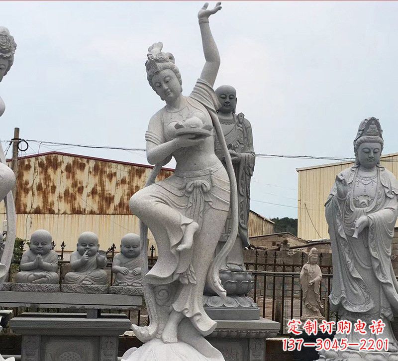 敦煌壁画飞天人物石雕