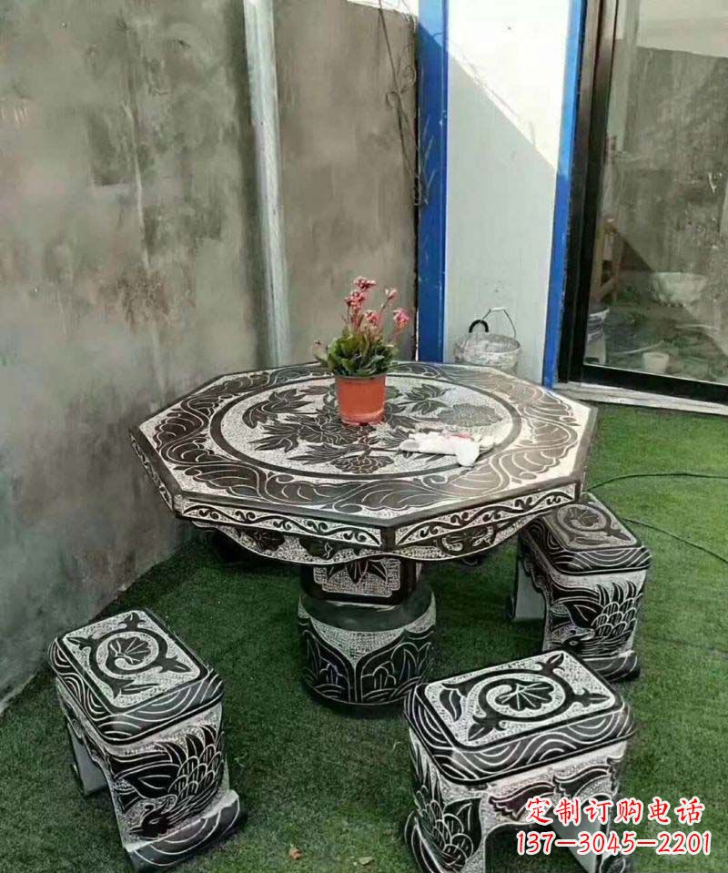 多边形雕塑 - 多边形/石桌凳 多边形雕塑 - 多边形/石桌凳