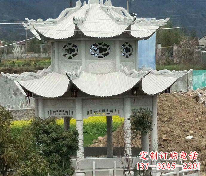 凉亭雕塑 - 多层/仿古/凉亭/石雕 凉亭雕塑 - 多层/仿古/凉亭/石雕