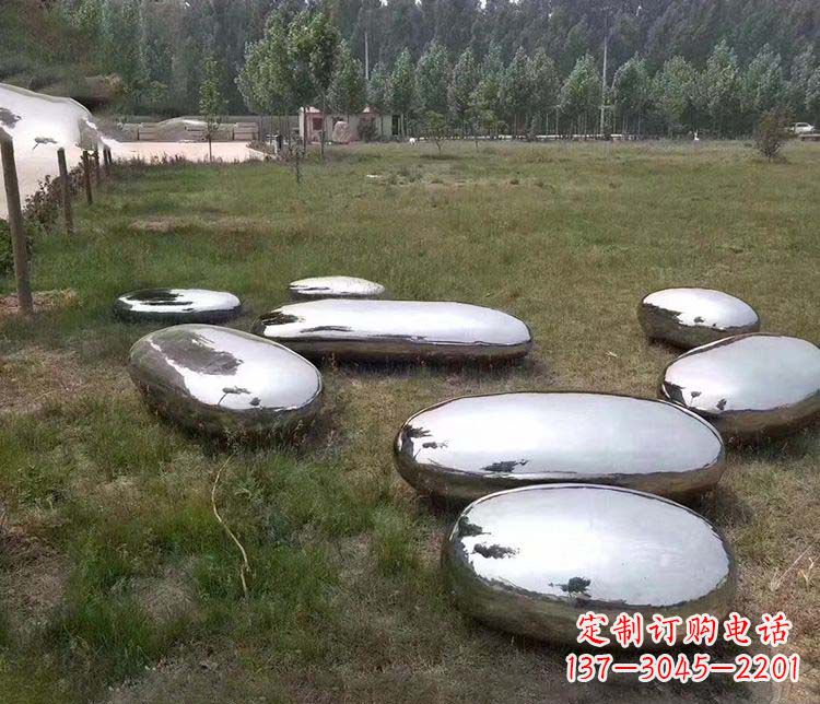 抽象镜面不锈钢鹅卵石雕塑 抽象镜面不锈钢鹅卵石雕塑