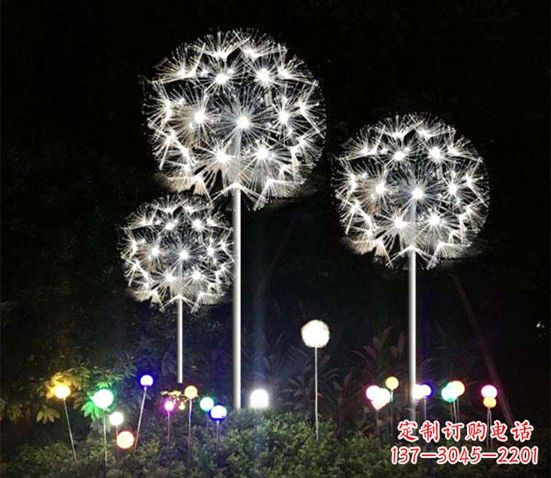 蒲公英雕塑 - 发光/不锈钢/蒲公英 蒲公英雕塑 - 发光/不锈钢/蒲公英