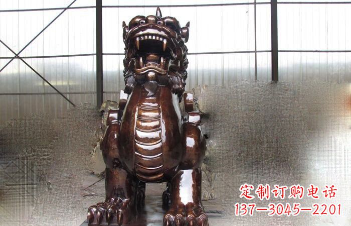 法院门口獬豸铜雕