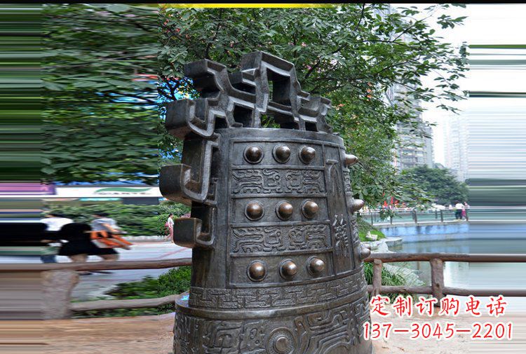 法制铜钟公园景观铜雕
