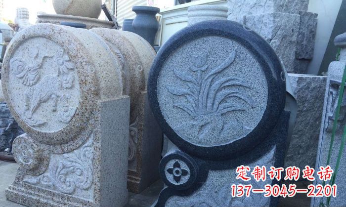 仿古抱鼓石招财石门墩