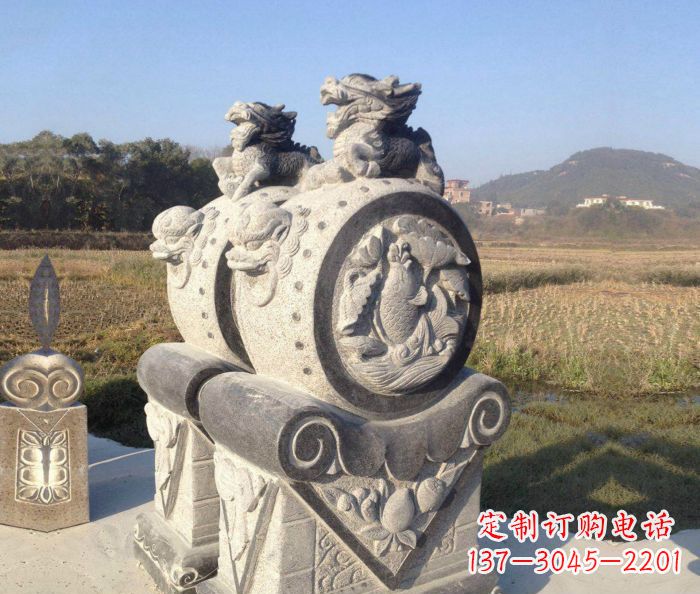仿古抱鼓石镇宅石门墩 (4)