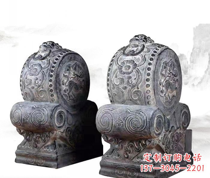 仿古抱鼓石镇宅石门墩 (3)