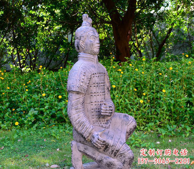 仿古兵马俑公园景观石雕