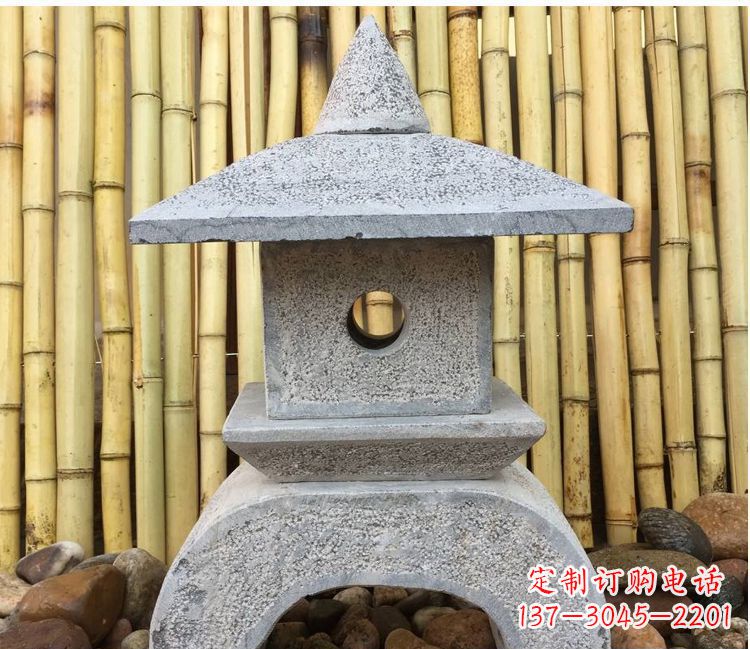 仿古公园照明石灯笼石雕 (3)