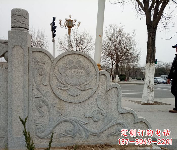 仿古护城河石栏板雕塑 仿古护城河石栏板雕塑