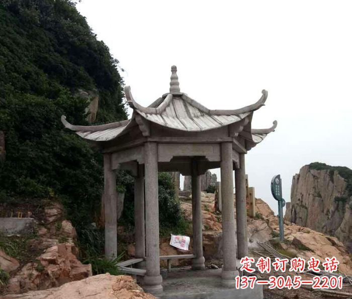 凉亭雕塑 - 仿古/六角/凉亭/石雕 凉亭雕塑 - 仿古/六角/凉亭/石雕