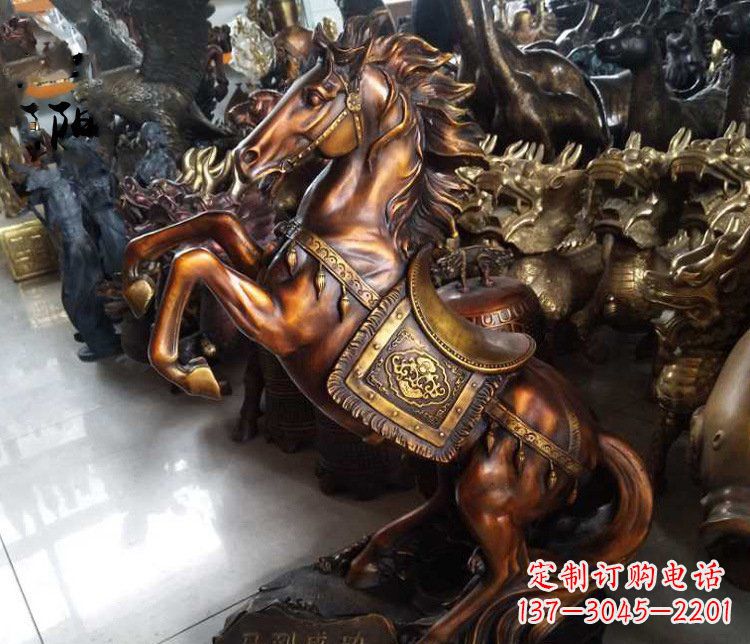 仿古马到成功铜雕塑摆件 (2)