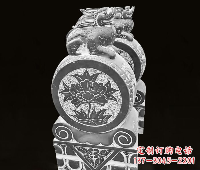 仿古麒麟抱鼓石镇宅石门墩