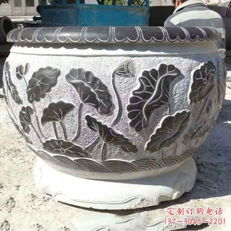仿古青石做旧水缸