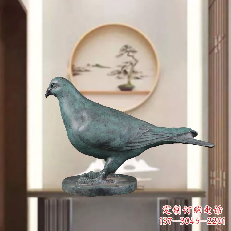 仿古青铜鸽子动物雕塑摆件