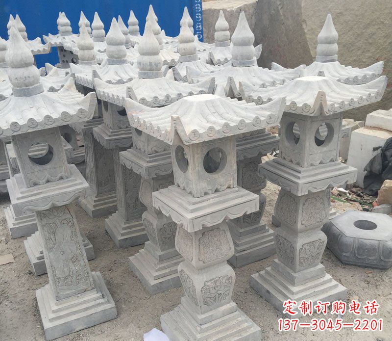 仿古石灯园林景观石雕