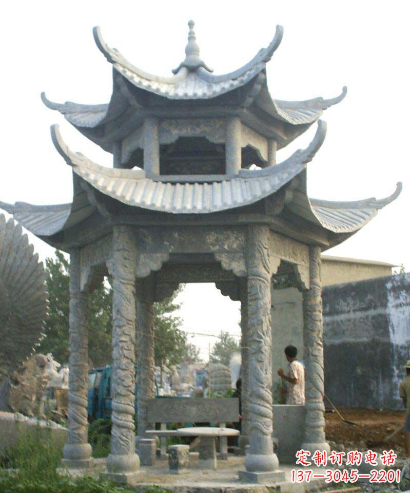 仿古石凉亭石雕