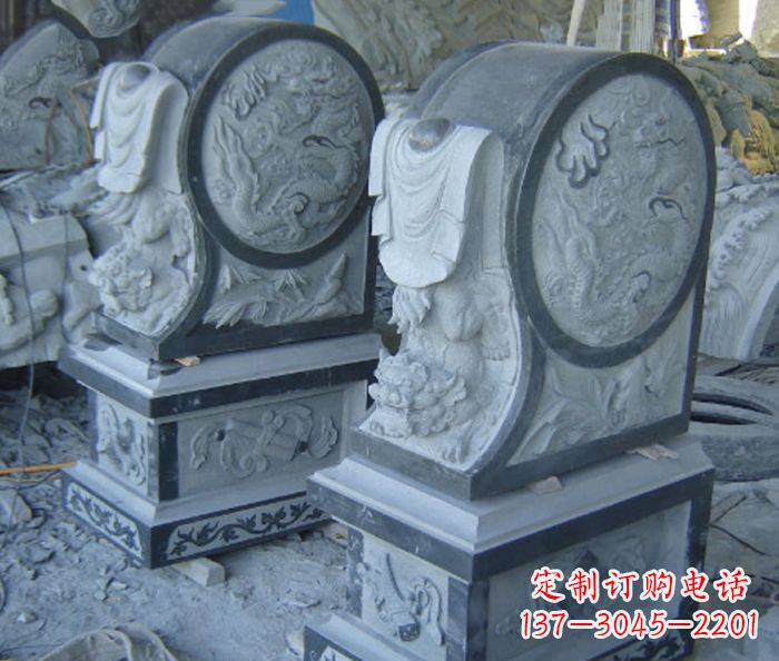 仿古石门墩招财抱鼓石