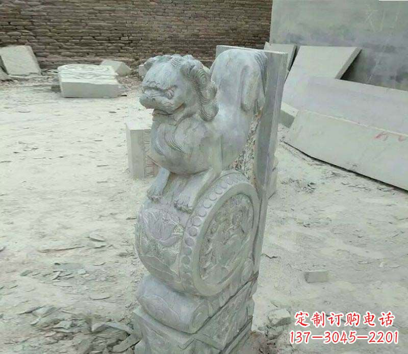 仿古石门墩招财抱鼓石石雕