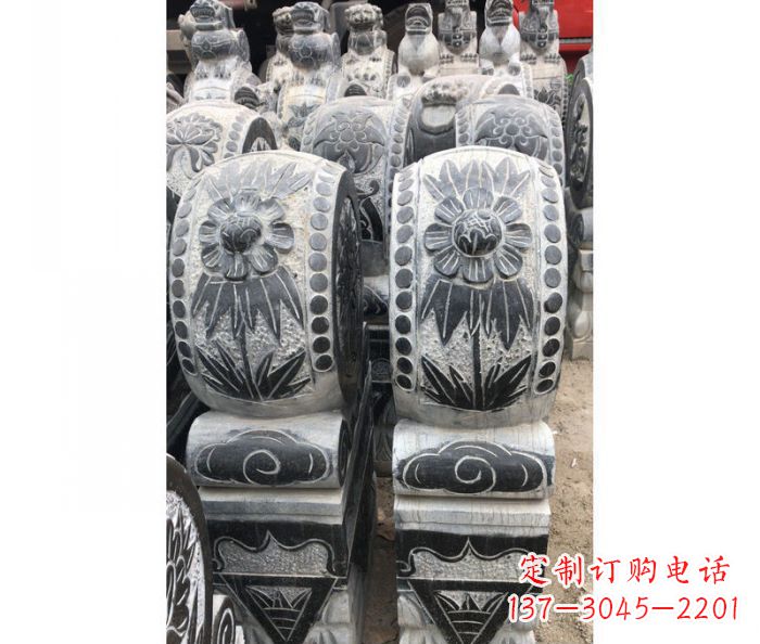 仿古石门墩镇宅抱鼓石