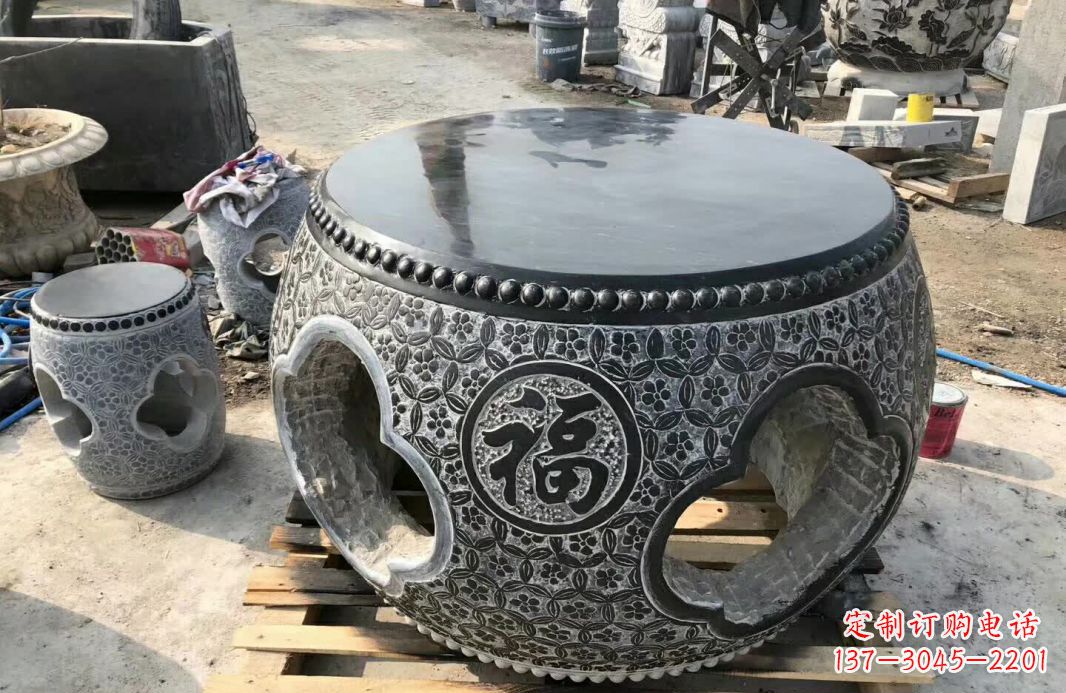 石桌凳雕塑 - 仿古/石桌凳 石桌凳雕塑 - 仿古/石桌凳