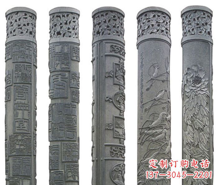 仿古石柱广场景观石雕
