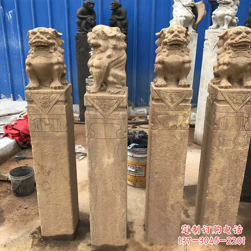 拴马桩雕塑 - 仿古/拴马桩/石雕 拴马桩雕塑 - 仿古/拴马桩/石雕