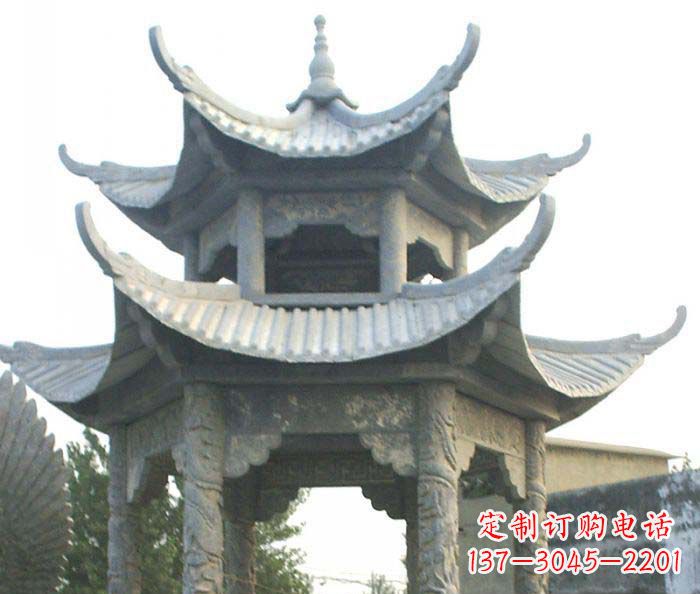 凉亭雕塑 - 仿古/双层/石雕/凉亭 凉亭雕塑 - 仿古/双层/石雕/凉亭