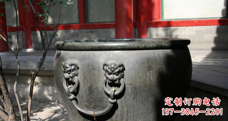 仿古水缸铜雕