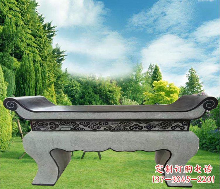 仿古寺庙供桌雕塑